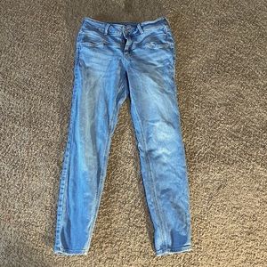 OLD NAVY - LIGHT BLUE SKINNY MID - RISE JEANS
